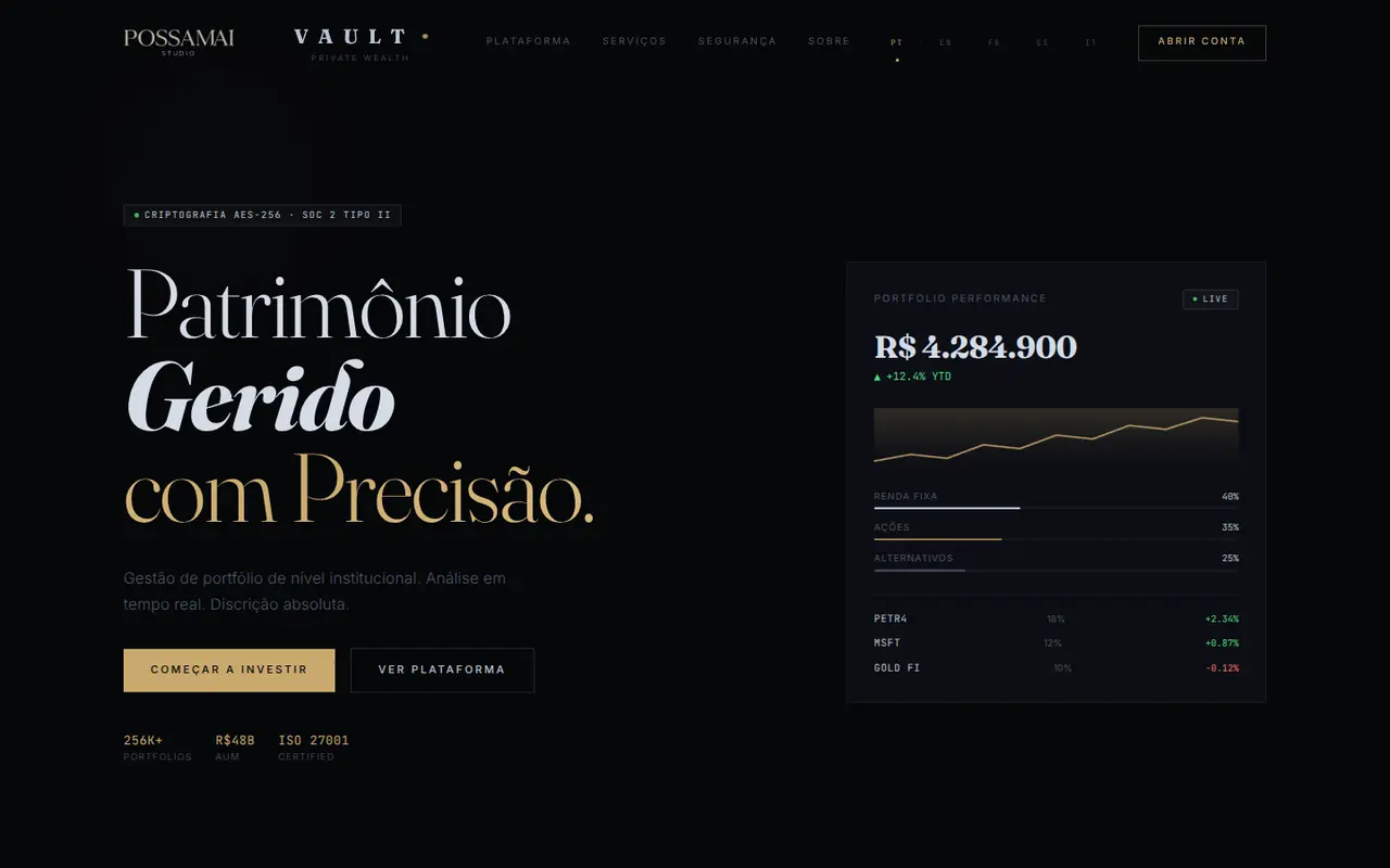 Vault Fintech — Gestão Patrimonial